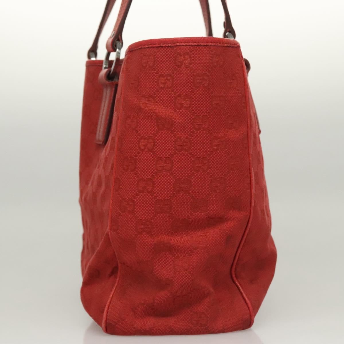 Gucci Vintage Open Tote Gg Canvas Red Canvas Tote Bag Bag (Authentic Pre-Loved)