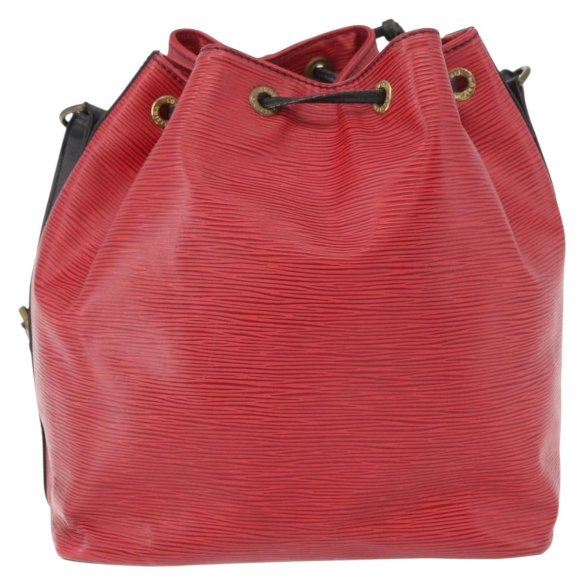 Louis Vuitton Bicolor Petit Noe Handbag Epi Leather Red Leather Shoulder Bag Bag (Pre-Loved)