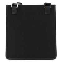 Gucci Vintage Flat Messenger Bag Nylon And Leather Black Nylon Shoulder Bag Bag (Pre-Loved)