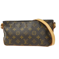 Louis Vuitton Trotteur Handbag Monogram Canvas Brown Canvas Shoulder Bag Bag (Authentic Pre-Loved)