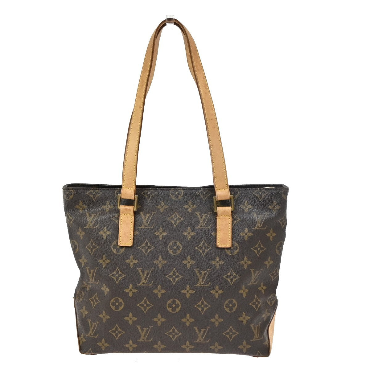Louis Vuitton Cabas Mezzo Monogram Canvas Brown Leather Tote Bag Bag (Authentic Pre-Loved)