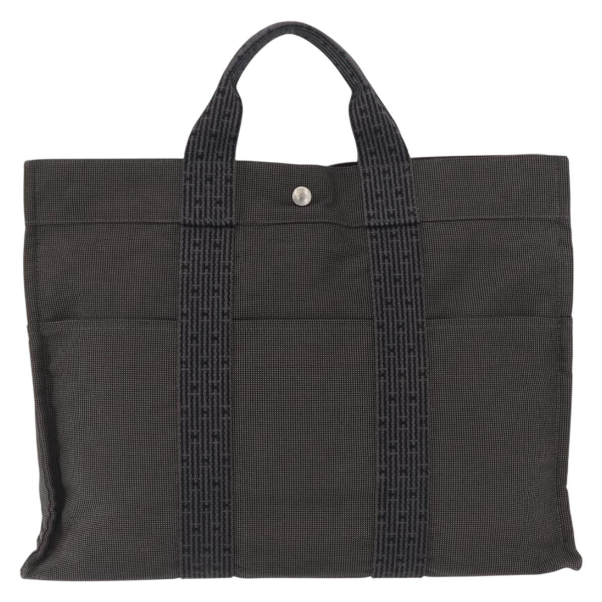 Hermes Fourre-Tout Herline Canvas Gray Canvas Tote Bag Bag (Authentic Pre-Loved)