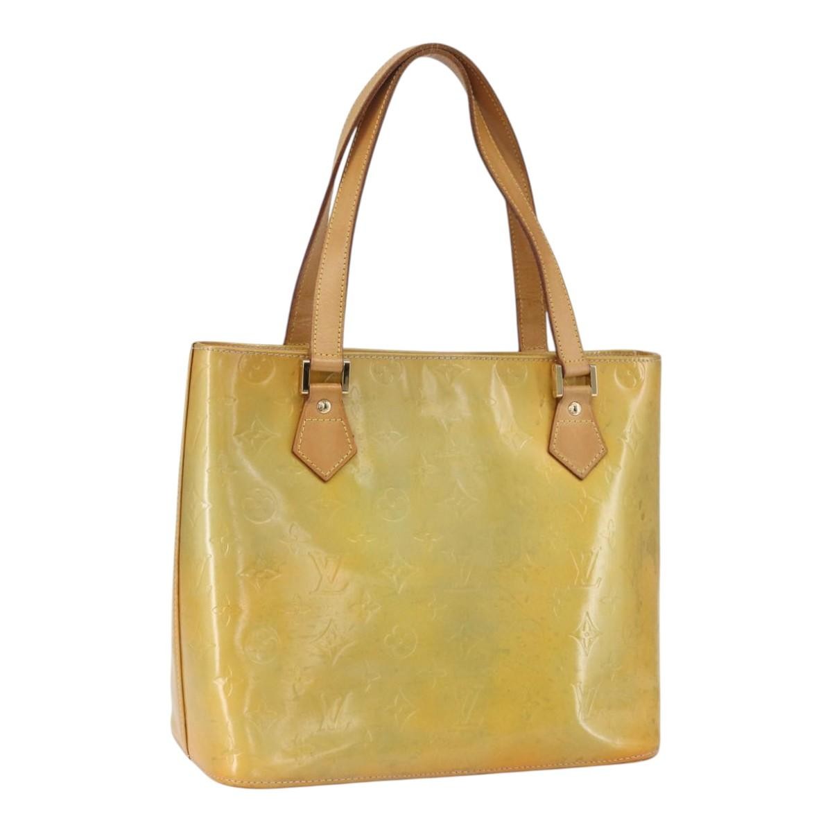 Louis Vuitton Houston Handbag Monogram Vernis Beige Patent_Leather Tote Bag Bag (Authentic Pre-Loved)
