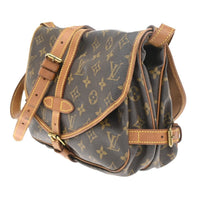 Louis Vuitton Saumur Handbag Monogram Canvas Brown Canvas Shoulder Bag Bag (Authentic Pre-Loved)