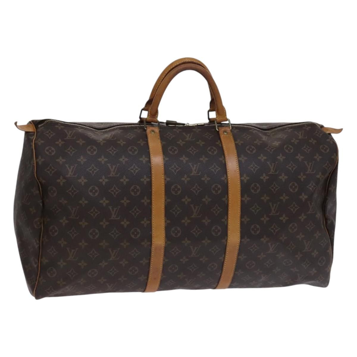 Louis Vuitton Keepall Bag Monogram Canvas Brown Canvas Travel Bag Bag (Pre-Loved)