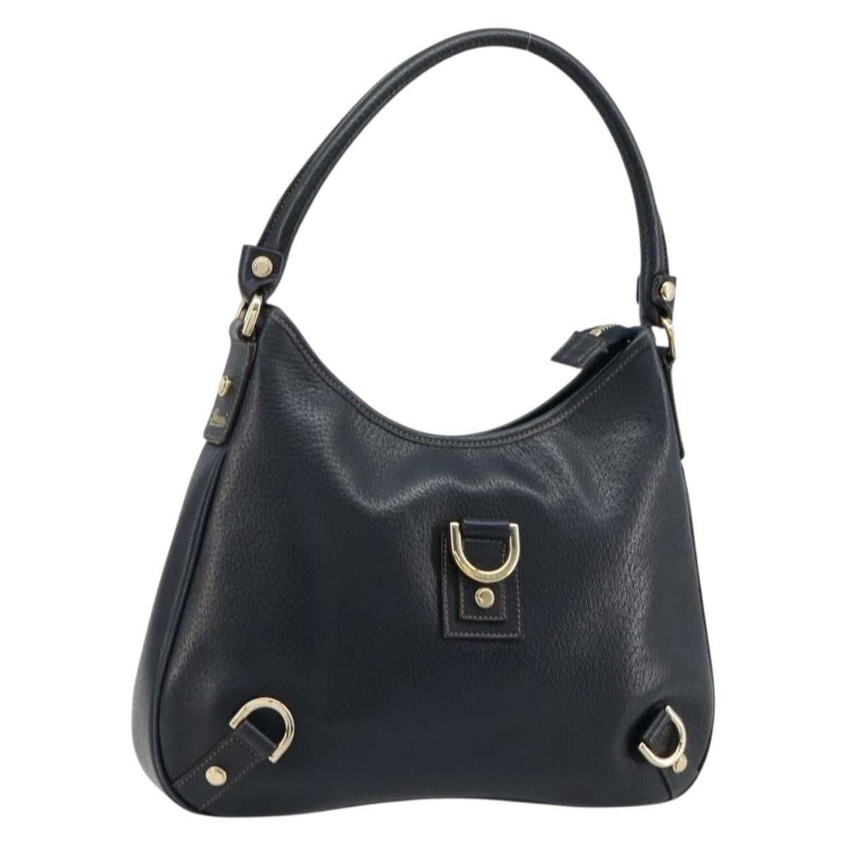 Gucci Gucci Abbey D-Ring Hobo Leather Navy Leather Handbag (Authentic Pre-Loved)