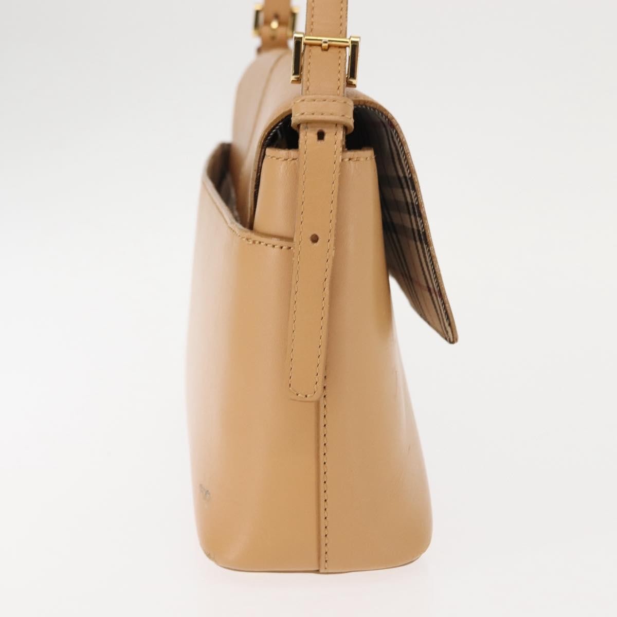 Burberry Shoulder Bag Leather Beige Leather Shoulder Bag Bag (Authentic Pre-Loved)