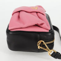 Prada Bow Camera Crossbody Bag Nappa Leather Black Leather Shoulder Bag Bag (Authentic Pre-Loved)