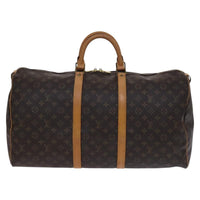Louis Vuitton Keepall Bag Monogram Canvas Brown Canvas Travel Bag Bag (Authentic Pre-Loved)