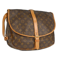 Louis Vuitton Louis Vuitton Saumur Handbag Monogram Canvas Brown Canvas Shoulder Bag Bag (Pre-Loved)