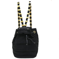 Salvatore Ferragamo Vala Backpack Canvas Black Canvas Backpack Bag (Authentic Pre-Loved)