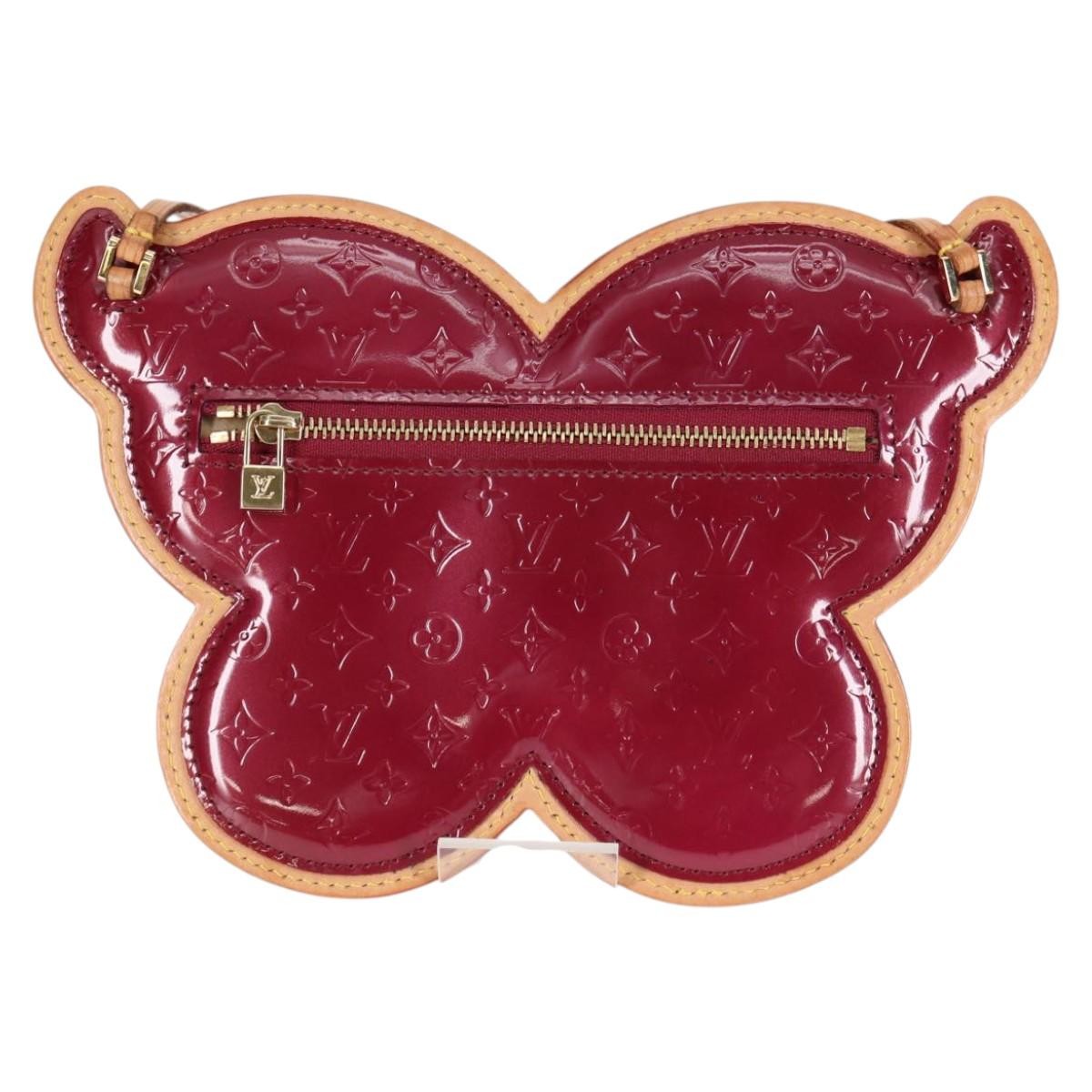 Louis Vuitton Conte De Fees Butterfly Crossbody Bag Monogram Vernis Burgundy Patent_Leather Clutche & Pouche Bag (Pre-Loved)