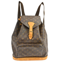 Louis Vuitton Louis Vuitton Vintage Montsouris Backpack Monogram Canvas Brown Canvas Backpack Bag (Pre-Loved)