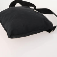 Prada Flat Messenger Bag Tessuto Black Nylon Shoulder Bag Bag (Authentic Pre-Loved)