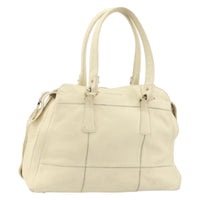 Salvatore Ferragamo Gancini Shoulder Bag Leather Beige Leather Shoulder Bag Bag (Authentic Pre-Loved)