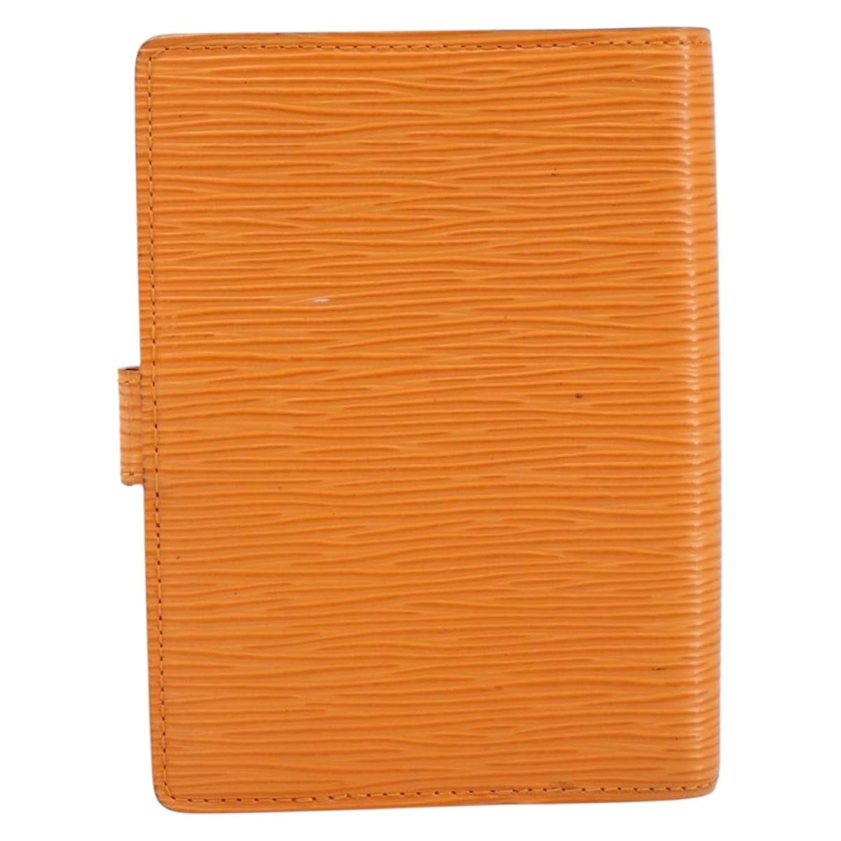 Louis Vuitton Agenda Cover Epi Leather Orange Leather Wallets Accessory (Authentic Pre-Loved)