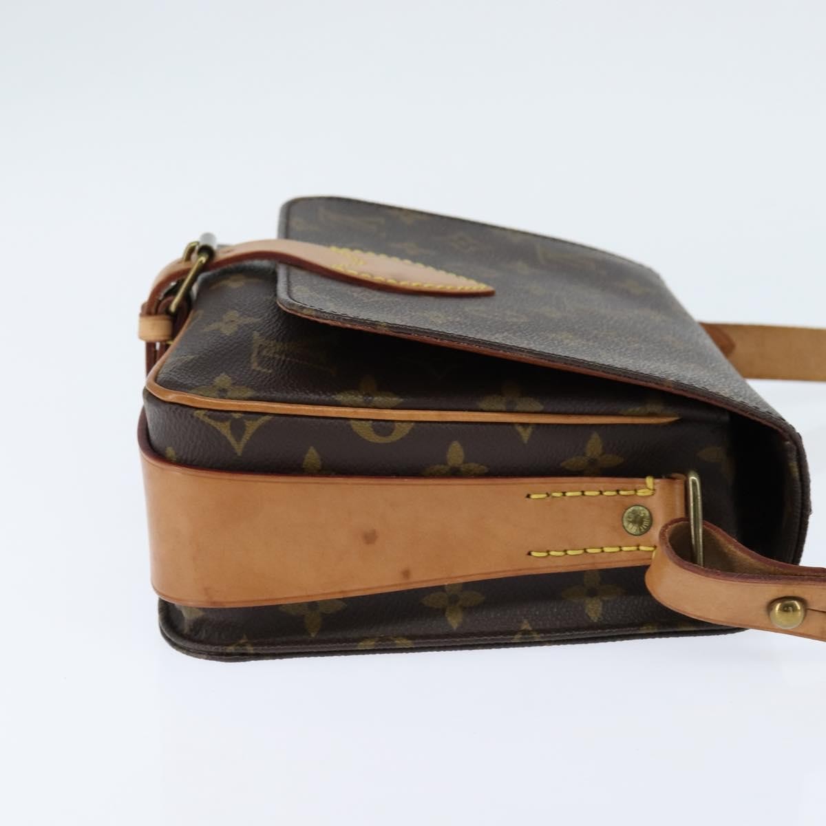 Louis Vuitton Cartouchiere Handbag Monogram Canvas Brown Canvas Shoulder Bag Bag (Pre-Loved)