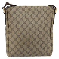 Gucci Flap Messenger Gg Coated Canvas Beige Pvc Shoulder Bag Bag (Pre-Loved)