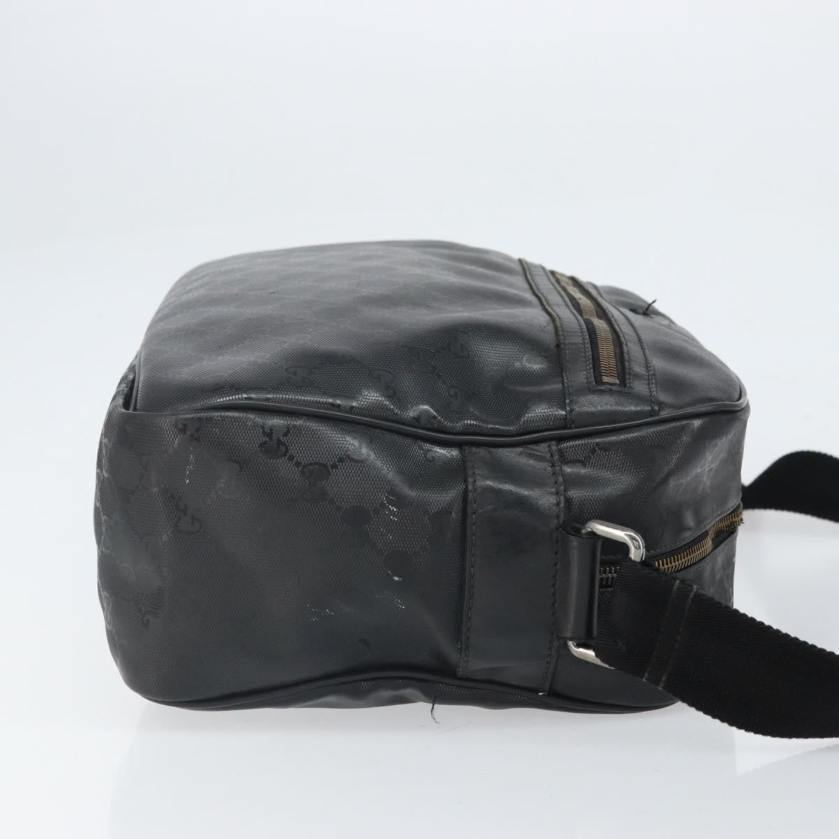 Gucci Zip Messenger Bag Gg Imprime Black Canvas Shoulder Bag Bag (Pre-Loved)