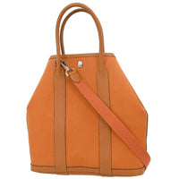 Hermes Garden File Tote Toile And Leather Orange Canvas Tote Bag Bag (Authentic Pre-Loved)