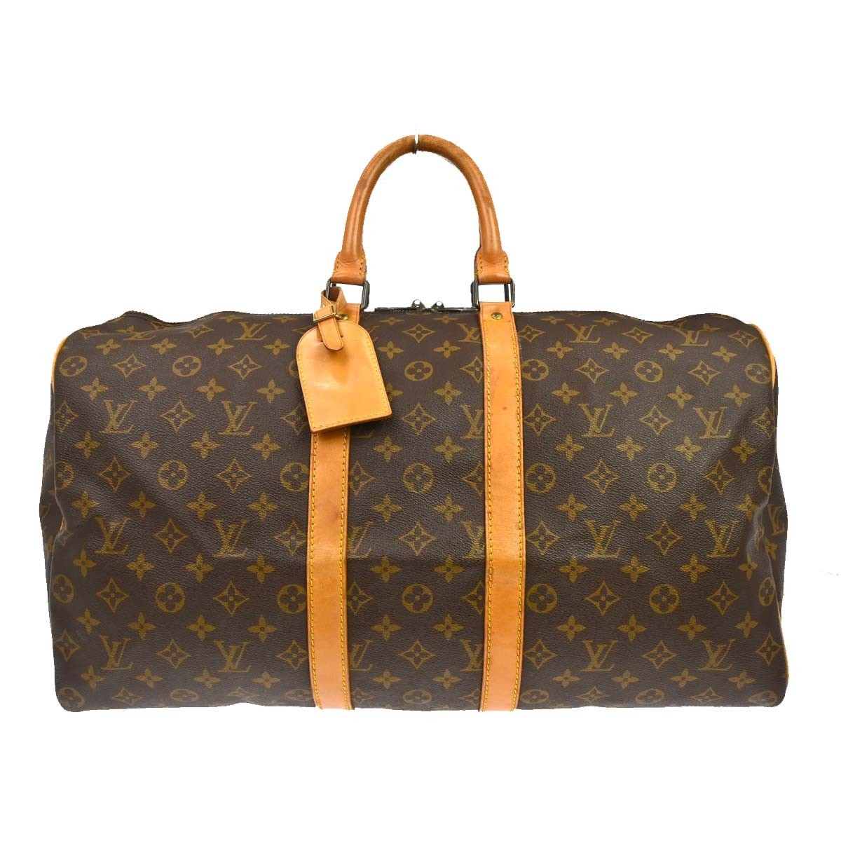 Louis Vuitton Keepall Bag Monogram Canvas Brown Canvas Travel Bag Bag (Pre-Loved)
