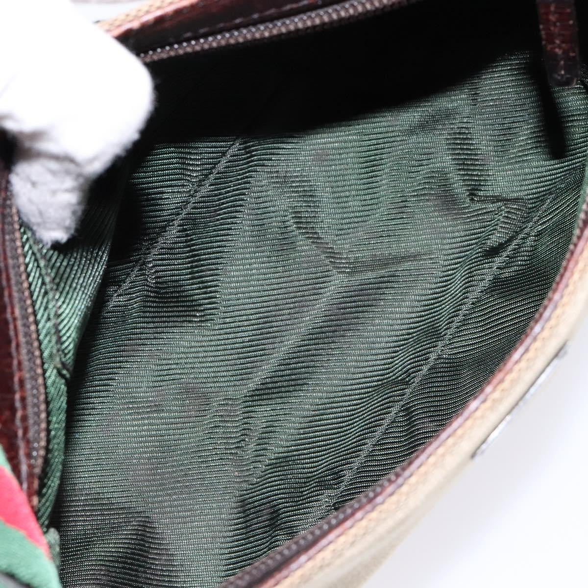 Gucci Sherry Line Pouch Canvas Beige Canvas Clutche & Pouche Bag (Authentic Pre-Loved)