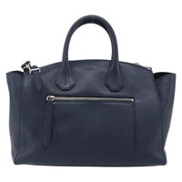 Bally Vintage Handbag Leather Navy Leather Handbag (Pre-Loved)