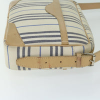 Burberry Nova Check Shoulder Bag Canvas Beige Canvas Shoulder Bag Bag (Pre-Loved)