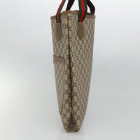 Gucci Vintage Web Strap Tote Gg Coated Canvas Beige Canvas Tote Bag Bag (Authentic Pre-Loved)