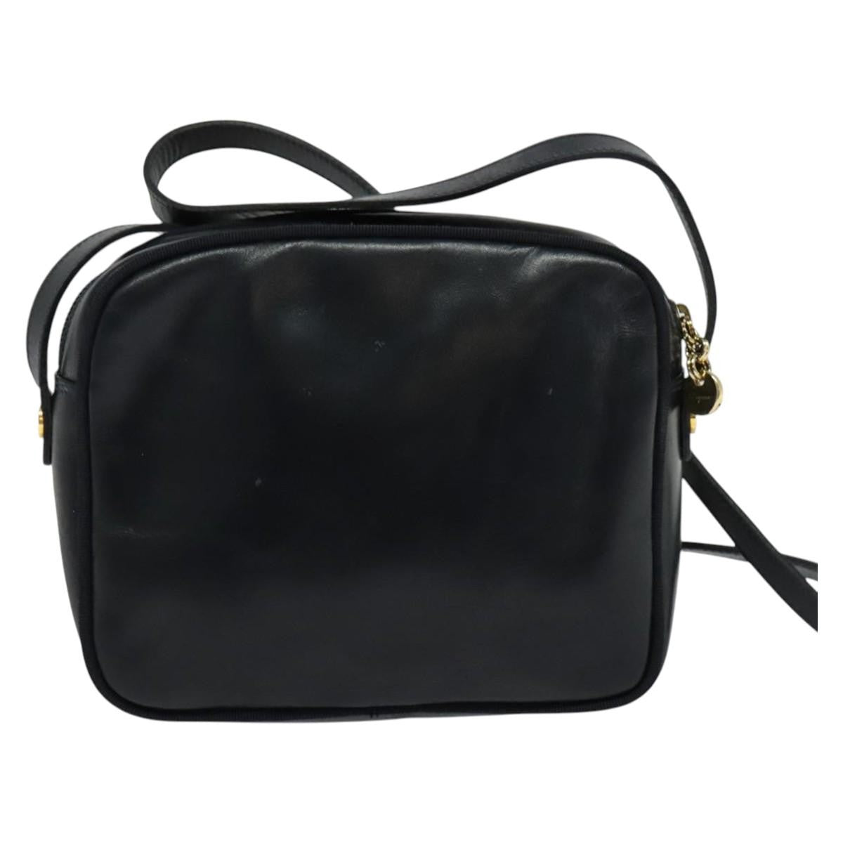 Salvatore Ferragamo Vala Shoulder Bag Leather Navy Leather Shoulder Bag Bag (Authentic Pre-Loved)