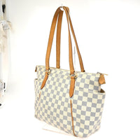 Louis Vuitton Louis Vuitton Totally Handbag Damier Azur White Canvas Shoulder Bag Bag (Pre-Loved)