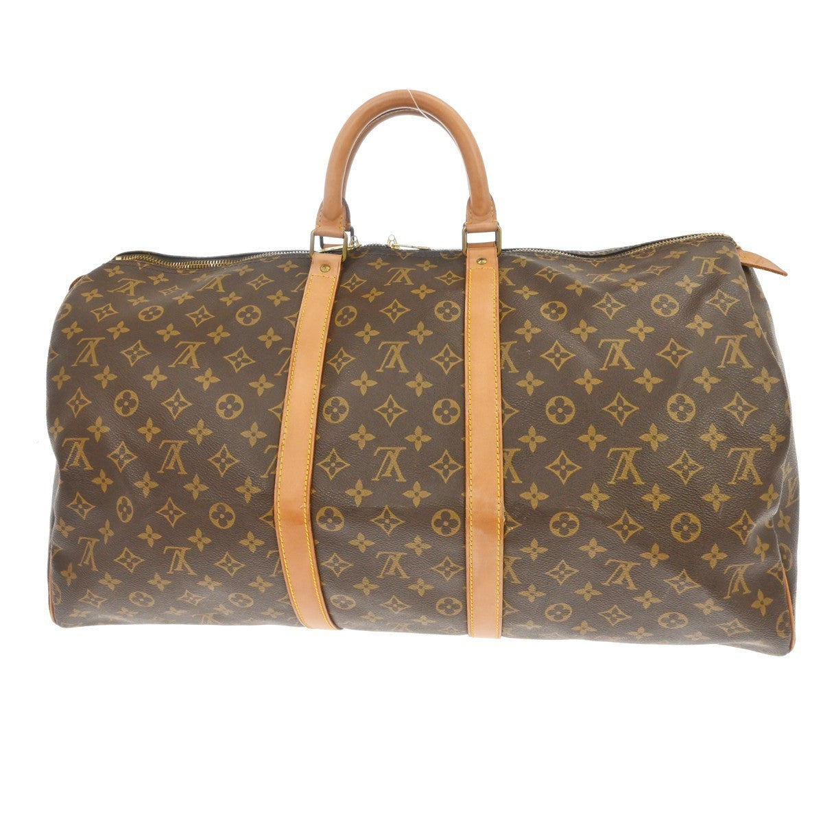 Louis Vuitton Keepall Bag Monogram Canvas Brown Canvas Travel Bag Bag (Authentic Pre-Loved)