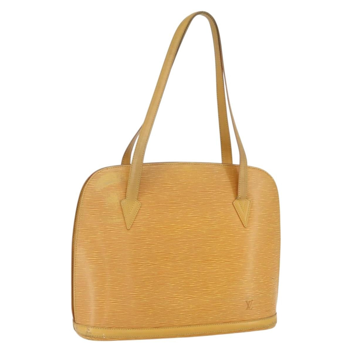 Louis Vuitton Lussac Handbag Epi Leather Yellow Leather Shoulder Bag Bag (Authentic Pre-Loved)