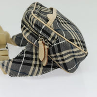 Burberry Waist Bag Vintage Check Canvas Blue Canvas Shoulder Bag Bag (Authentic Pre-Loved)