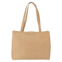 Salvatore Ferragamo Vala Tote Leather Beige Leather Tote Bag Bag (Pre-Loved)