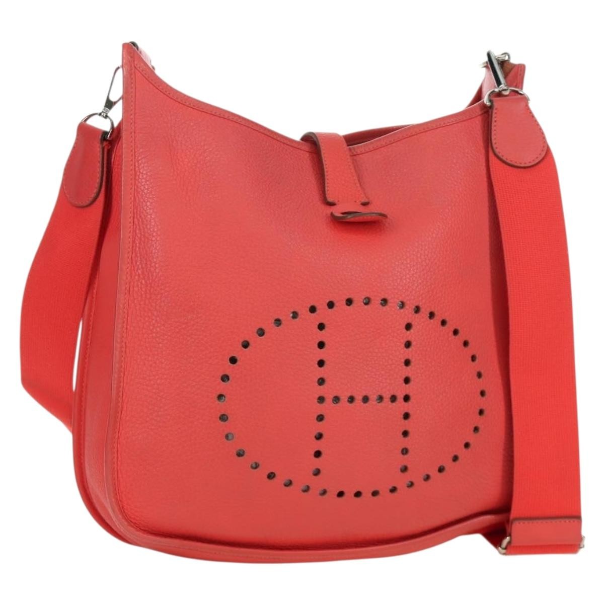 Hermes Evelyne Bag Gen Iii Clemence Pink Leather Shoulder Bag Bag (Pre-Loved)