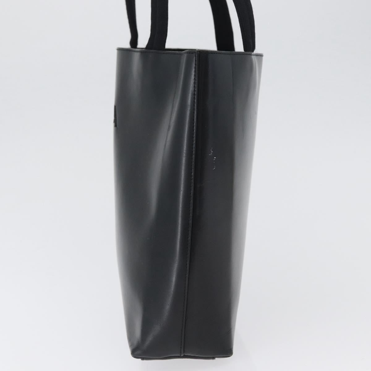 Prada Vintage Tote Leather Black Leather Tote Bag Bag (Authentic Pre-Loved)