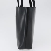 Prada Vintage Tote Leather Black Leather Tote Bag Bag (Authentic Pre-Loved)