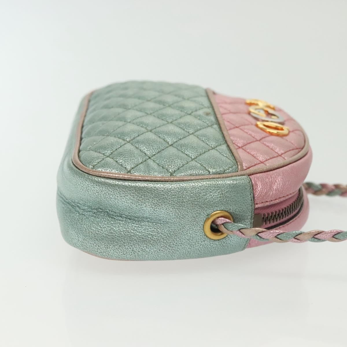 Gucci Trapuntata Camera Shoulder Bag Quilted Laminated Leather Multicolour Leather Shoulder Bag Bag (Authentic Pre-Loved)
