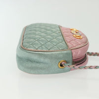 Gucci Trapuntata Camera Shoulder Bag Quilted Laminated Leather Multicolour Leather Shoulder Bag Bag (Authentic Pre-Loved)