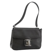 Salvatore Ferragamo Vala Shoulder Bag Leather Black Leather Bag (Authentic Pre-Loved)