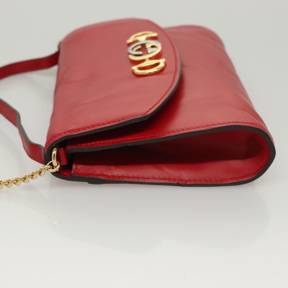 Gucci Zumi Shoulder Bag Leather Red Leather Bag (Authentic Pre-Loved)