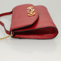 Gucci Zumi Shoulder Bag Leather Red Leather Bag (Authentic Pre-Loved)