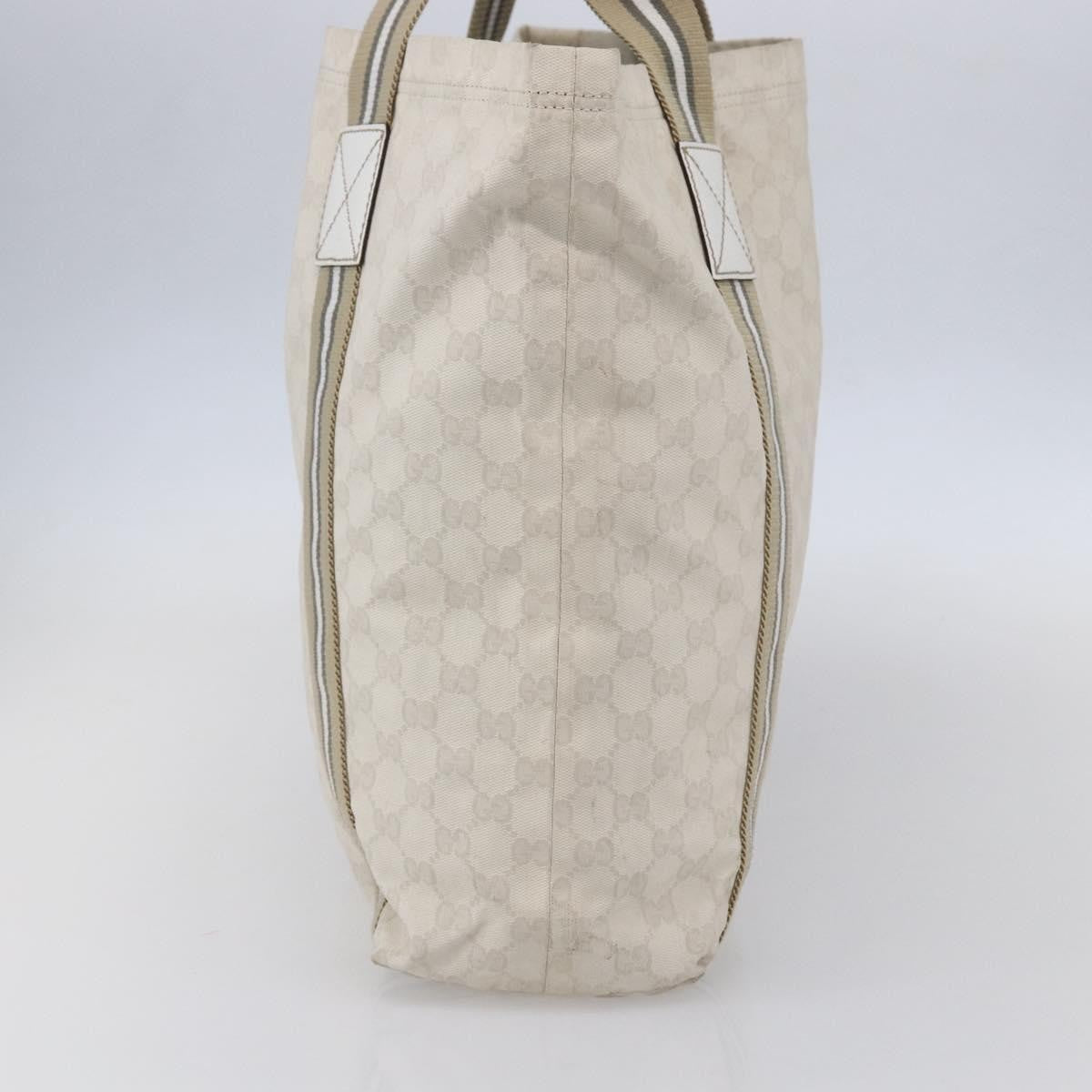 Gucci Original Web Tote Gg Canvas Beige Canvas Tote Bag Bag (Pre-Loved)