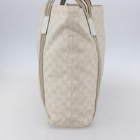 Gucci Original Web Tote Gg Canvas Beige Canvas Tote Bag Bag (Pre-Loved)