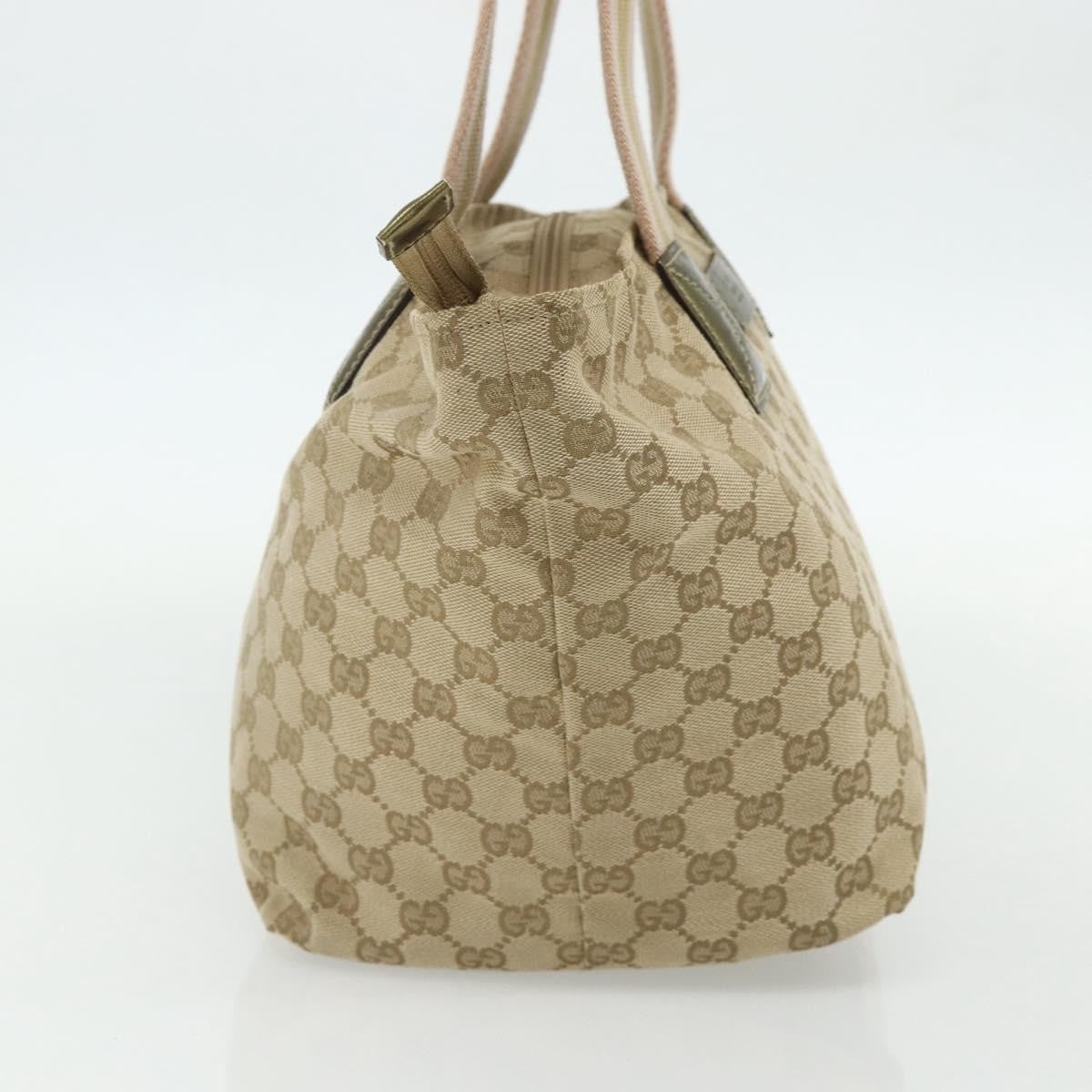 Gucci Web Zip Tote Gg Canvas Beige Canvas Tote Bag Bag (Authentic Pre-Loved)