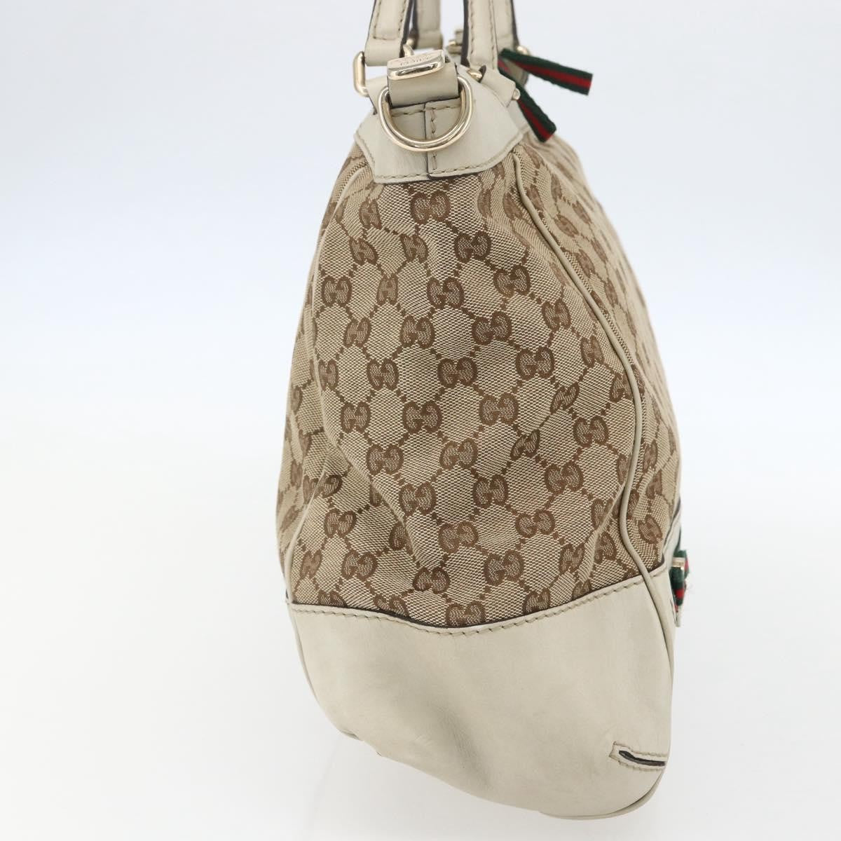 Gucci Mayfair Convertible Tote Gg Canvas Beige Canvas Tote Bag Bag (Authentic Pre-Loved)