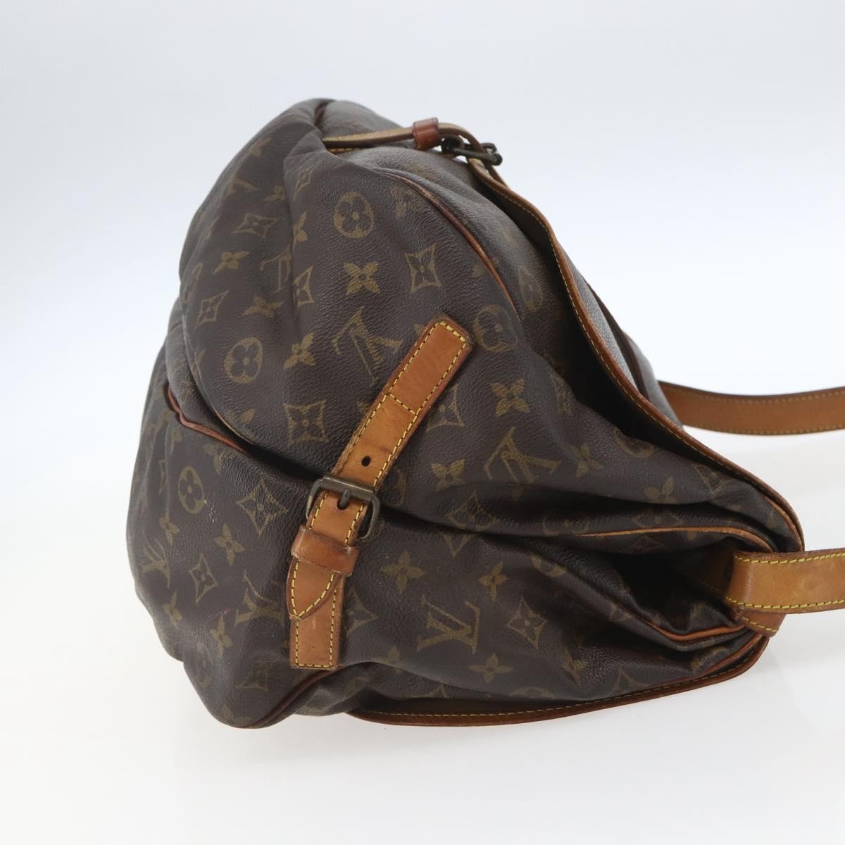 Louis Vuitton Saumur Handbag Monogram Canvas Brown Canvas Shoulder Bag Bag (Authentic Pre-Loved)