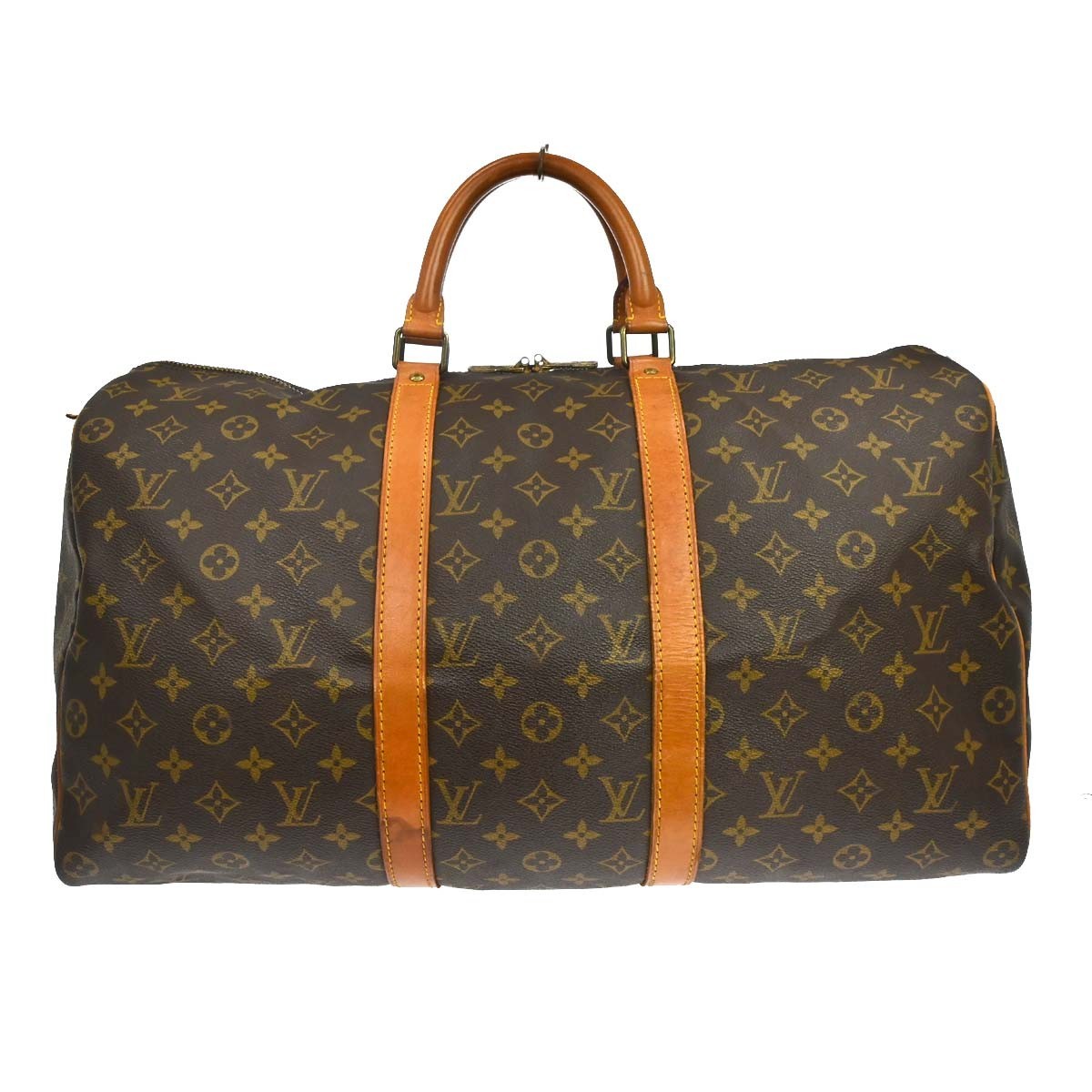 Louis Vuitton Keepall Bag Monogram Canvas Brown Canvas Travel Bag Bag (Authentic Pre-Loved)