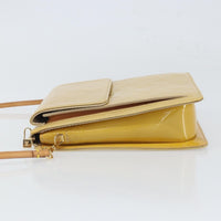 Louis Vuitton Mott Handbag Monogram Vernis Beige Patent_Leather Clutche & Pouche Bag (Pre-Loved)